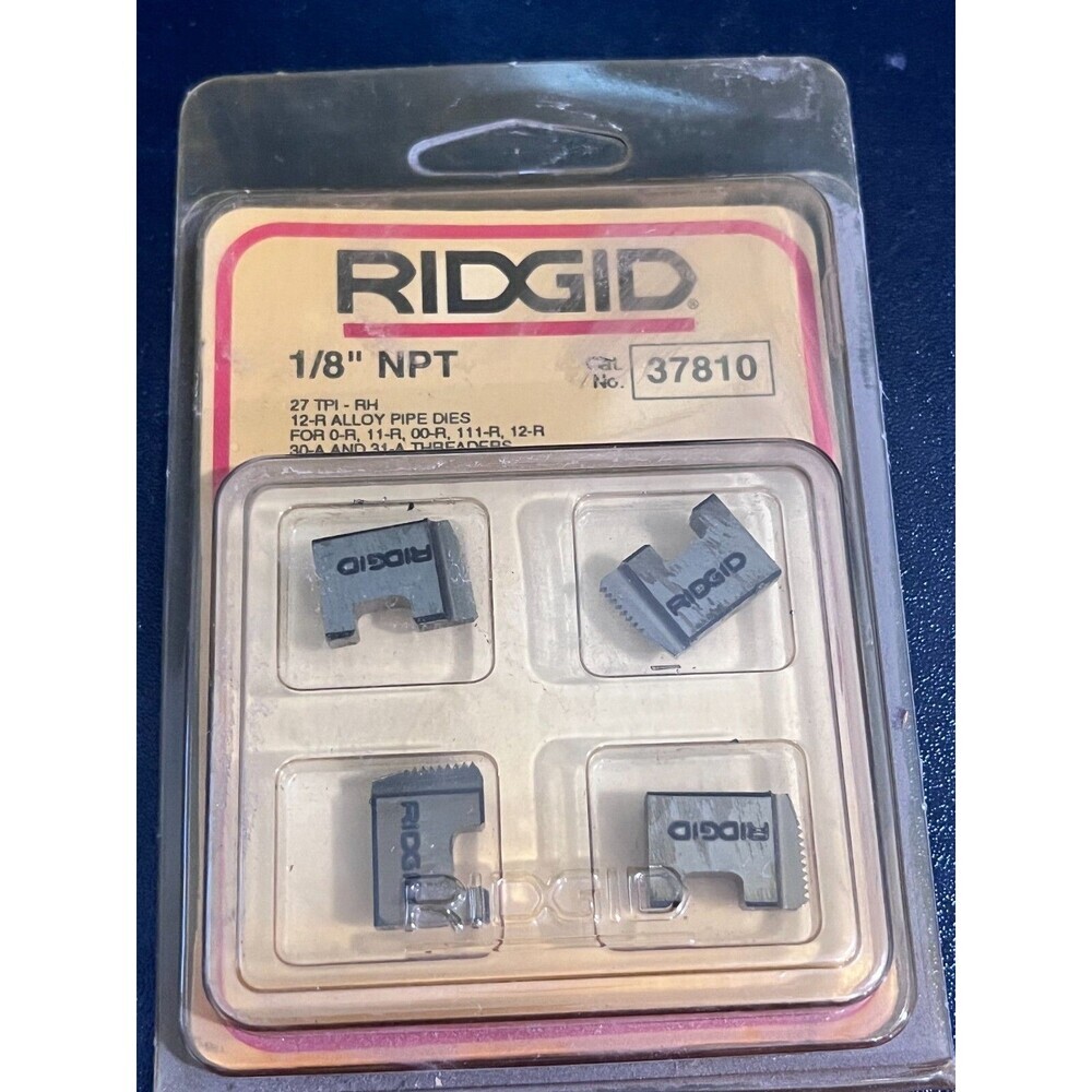 RIDGID 1/8" NPT Alloy Steel Pipe Dies 37810